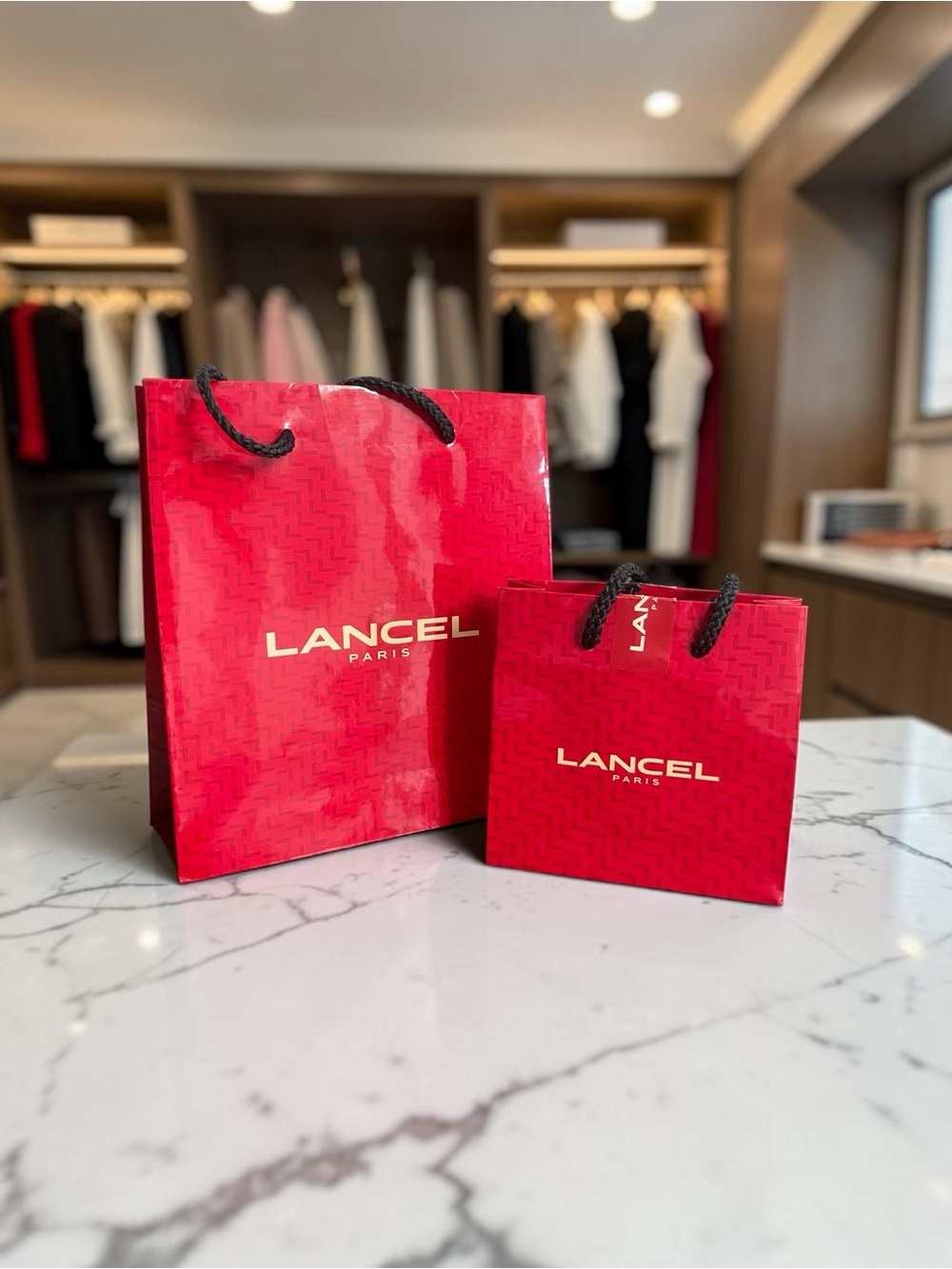 LANCEL Red Branded Tote Bag – Luxury Gift Tote